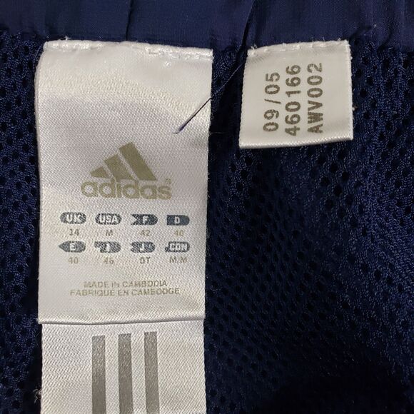 Adidas Womens Track Pants Medium Athletic 3-Stripes Navy Blue Zip Ankle Lined - Picture 10 of 11